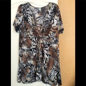 Multi,color animal printed women top plus 18/20